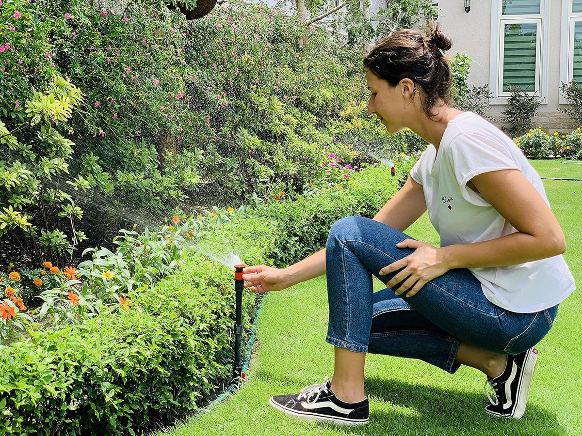 Eden 96093 Multi-Adjustable Flex Design Garden Sprinkler with Extension Set, Great for DIY