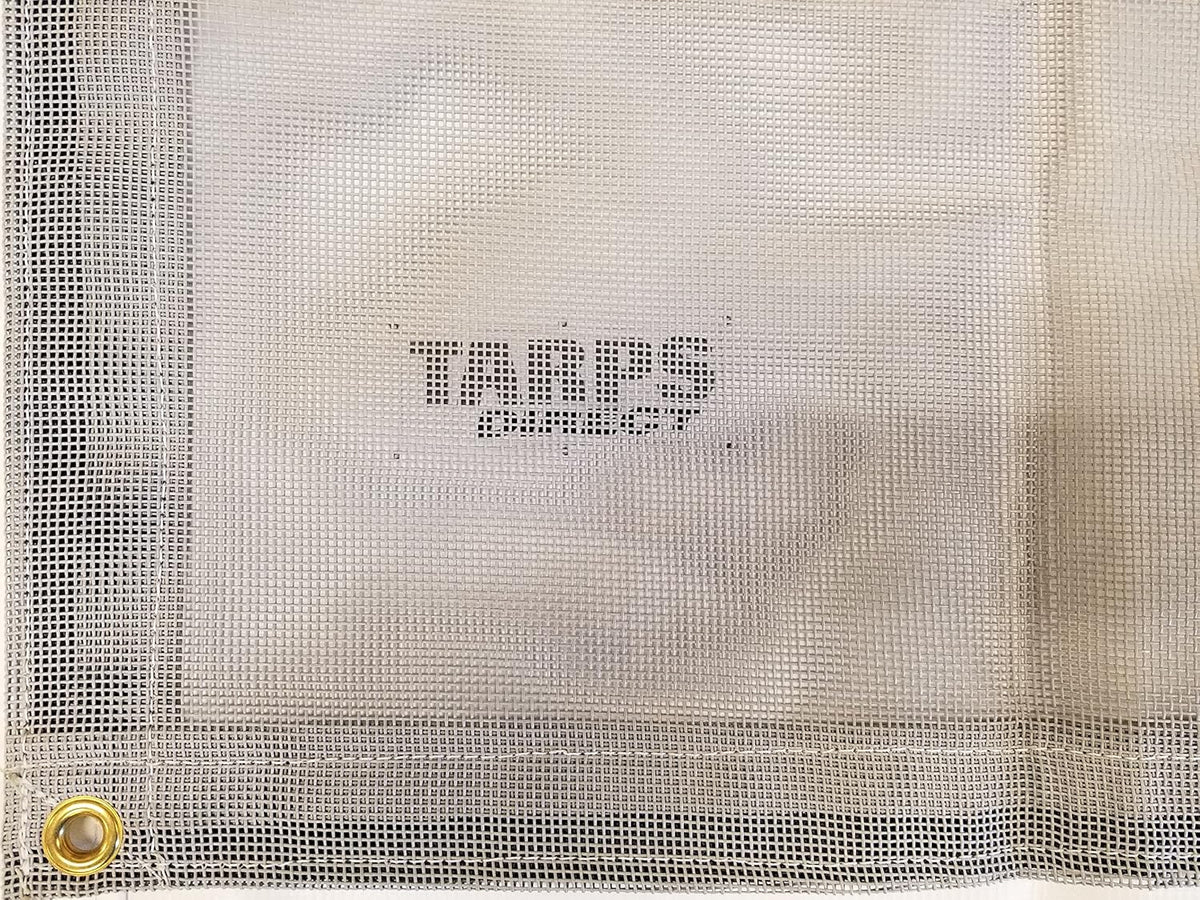 12 Ft. x 26 Ft. Gray 10 Oz. Vinyl Coated Mesh Tarp