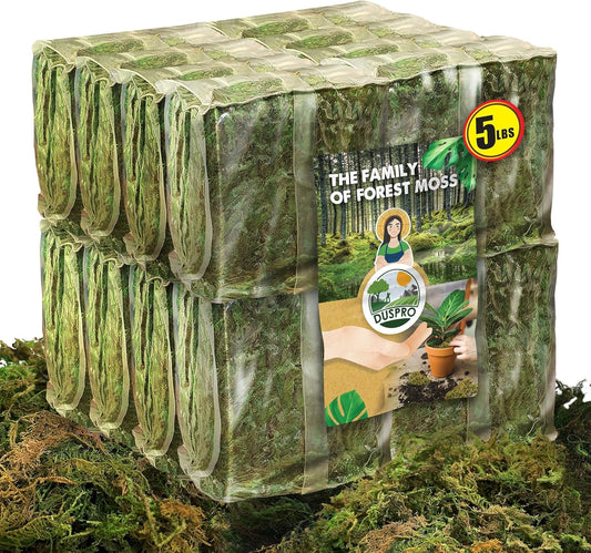 DUSPRO Big Bag Dried Forest Moss for Plant Propagation Sphagnum Moss Bulk for Orchid Repotting Mix