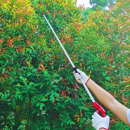 Tree Trimmer, 4 Foot Pole Pruner, Long Reach Pruning Shears, Cut and Hold Garden Clippers, Aluminum