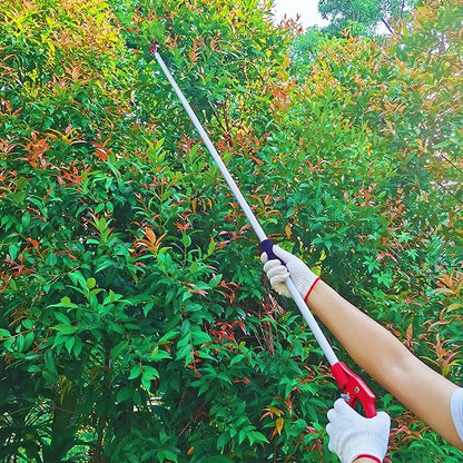 Tree Trimmer, 6 Foot Pole Pruner, Long Reach Pruning Shears, Cut and Hold Garden Clippers, Aluminum
