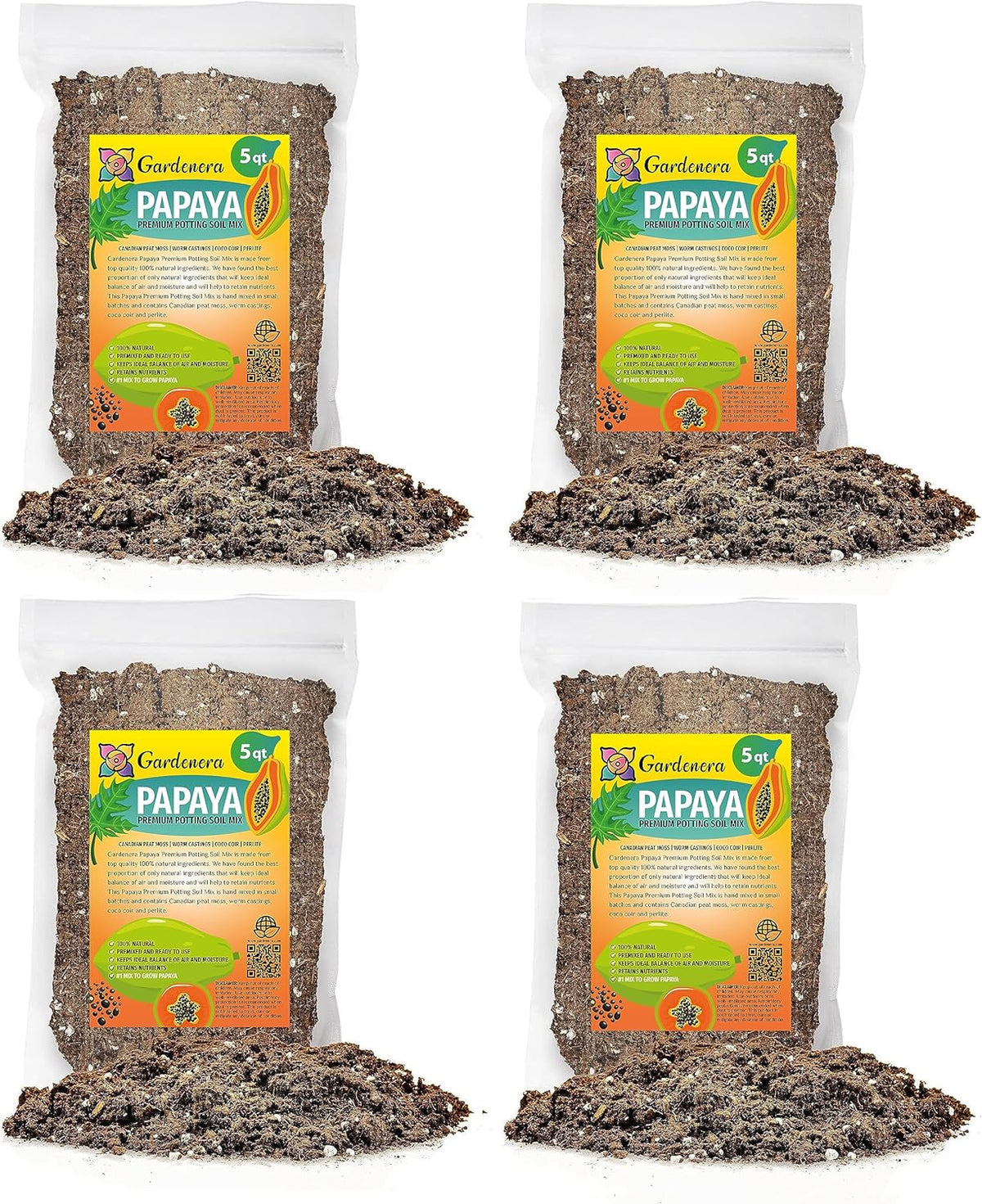 Gardenera Papaya Plant Potting Mix - Unlock Rich Growth and Flavorful Harvests with Our