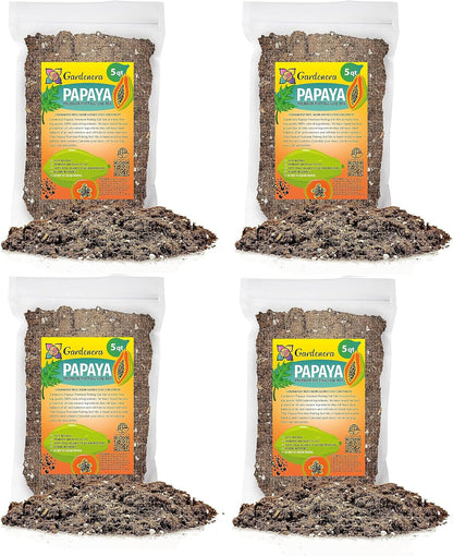 Gardenera Papaya Plant Potting Mix - Unlock Rich Growth and Flavorful Harvests with Our