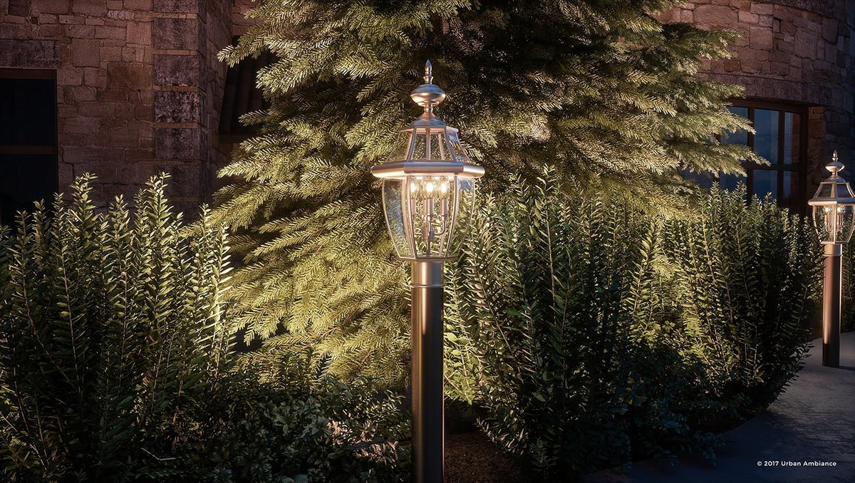 Urban Ambiance Luxury Colonial Outdoor Post Light, Large Size: 23" H x 12.5" W, with Tudor Style