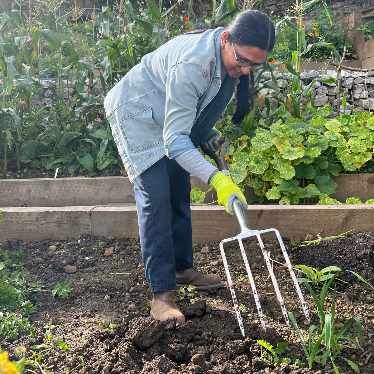 Spear & Jackson Traditional Stainless Steel Digging Fork, Heavy Duty Durable Stainless Steel Garden