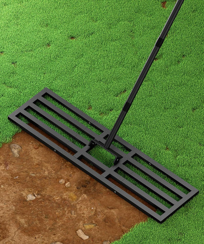 44x10 inch Lawn Leveling Rake, Upgraded Lawn Leveler Tool Heavy Duty Reinforced Connection, Garden