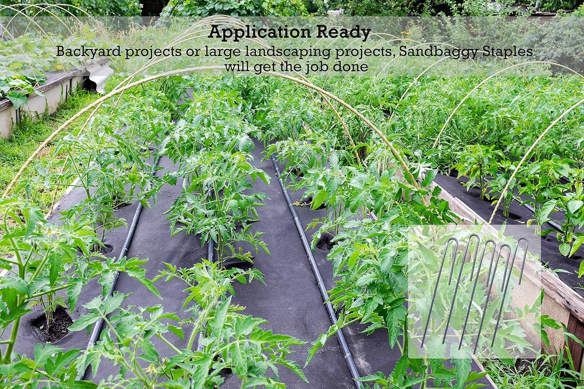 Sandbaggy DRIP TUBING Stakes Landscape Staples | 5 inch Length | Drip Anchors | Landscape Pins |