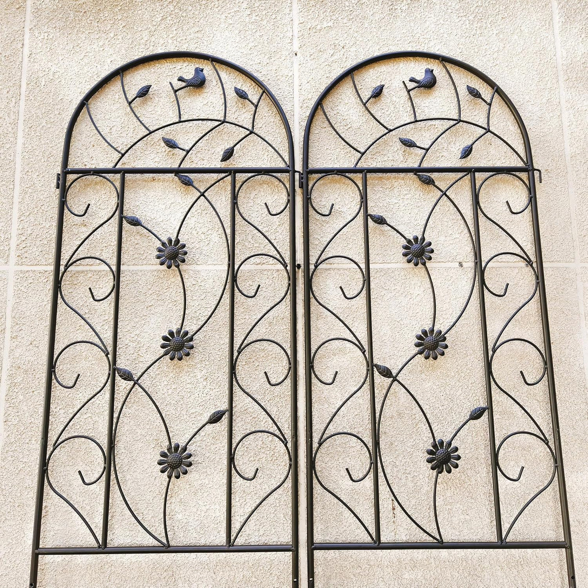 Metal Garden Trellis Rustproof Trellis for Climbing Plants Outdoor Flower Support Bird Deco