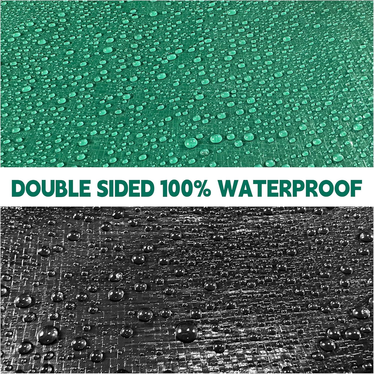 Tarp 12x16 ft Heavy Duty 100% Waterproof 10mil,UV Resistant,Durable Grommets and Reinforced Edges