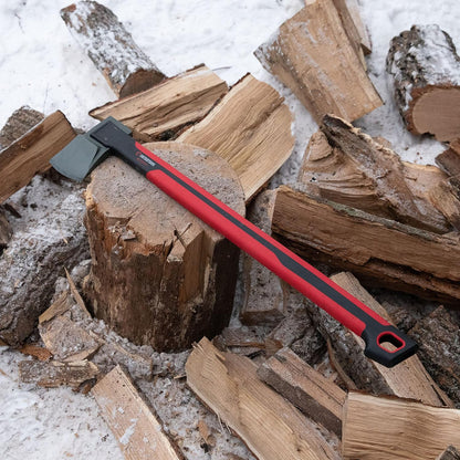 INTERTOOL 28” Chopping Axe, Tree Felling Ax Tool, Deeper Cuts, Wood Splitting, Kindling, Camp