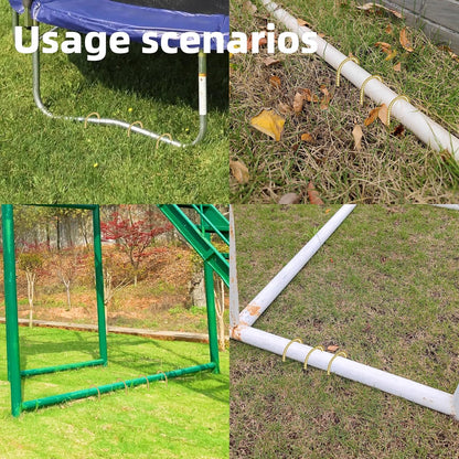 20 Pack 12 Inch Rebar Stakes Anti-Rust Galvanized Steel J Shape Hook Strong Ground Anchors for