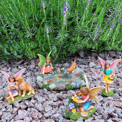 Mood Lab Fairy Garden Miniature Pond Kit - Figurines & Accessories Set of 5 pcs - Outdoor or House