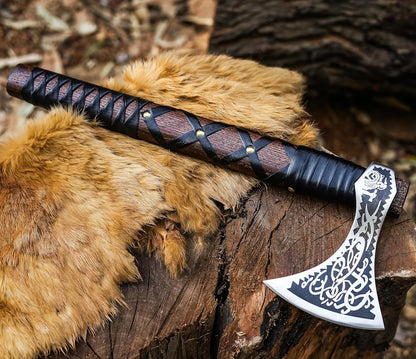 SHINY CRAFTS-Norse Viking Axe Wedding Gifts Camping Axe Berserker Axes-Handmade Viking Pizza Axe