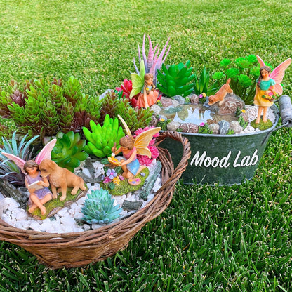 Mood Lab Fairy Garden Miniature Pond Kit - Figurines & Accessories Set of 5 pcs - Outdoor or House