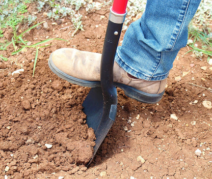 TABOR TOOLS Shovel with Rounded Blade and Long Straight 45 Inch Fiberglass Handle, Digging Spade.
