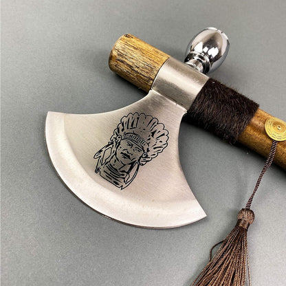 PS 19" Tomahawk Axe Hatchet with Pipe Function. for Camping, Home Decoration, Outdoor Sports Uses