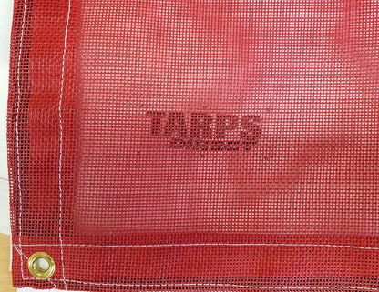12 Ft. x 50 Ft. Red 10 Oz. Vinyl Coated Mesh Tarp