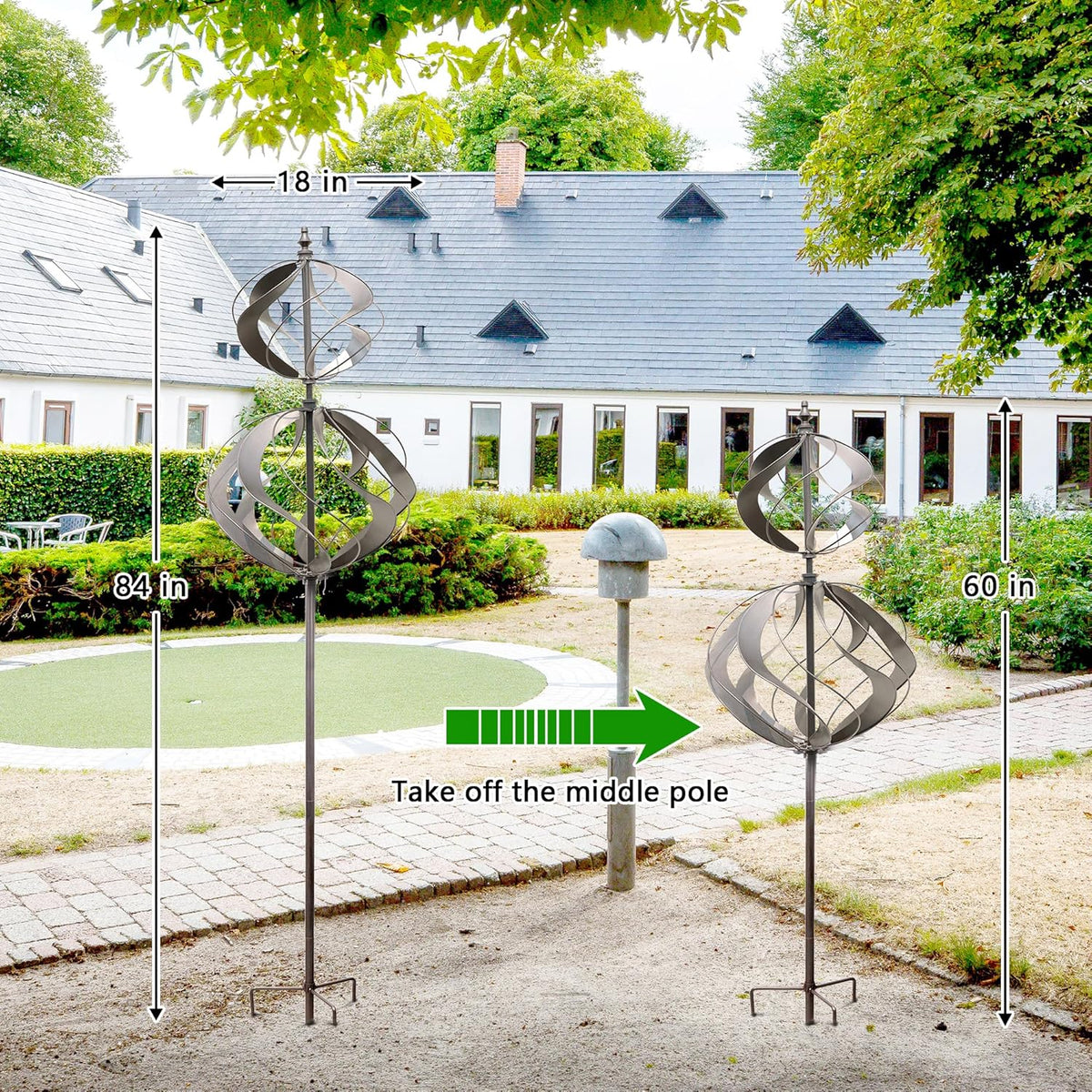 Wind Spinners Outdoor Metal - Large Kinetic Wind Spinner for Yard Garden, Windmills Lawn Ornament