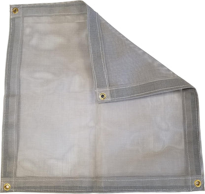 10 Ft. x 12 Ft. Gray 10 Oz. Vinyl Coated Mesh Tarp