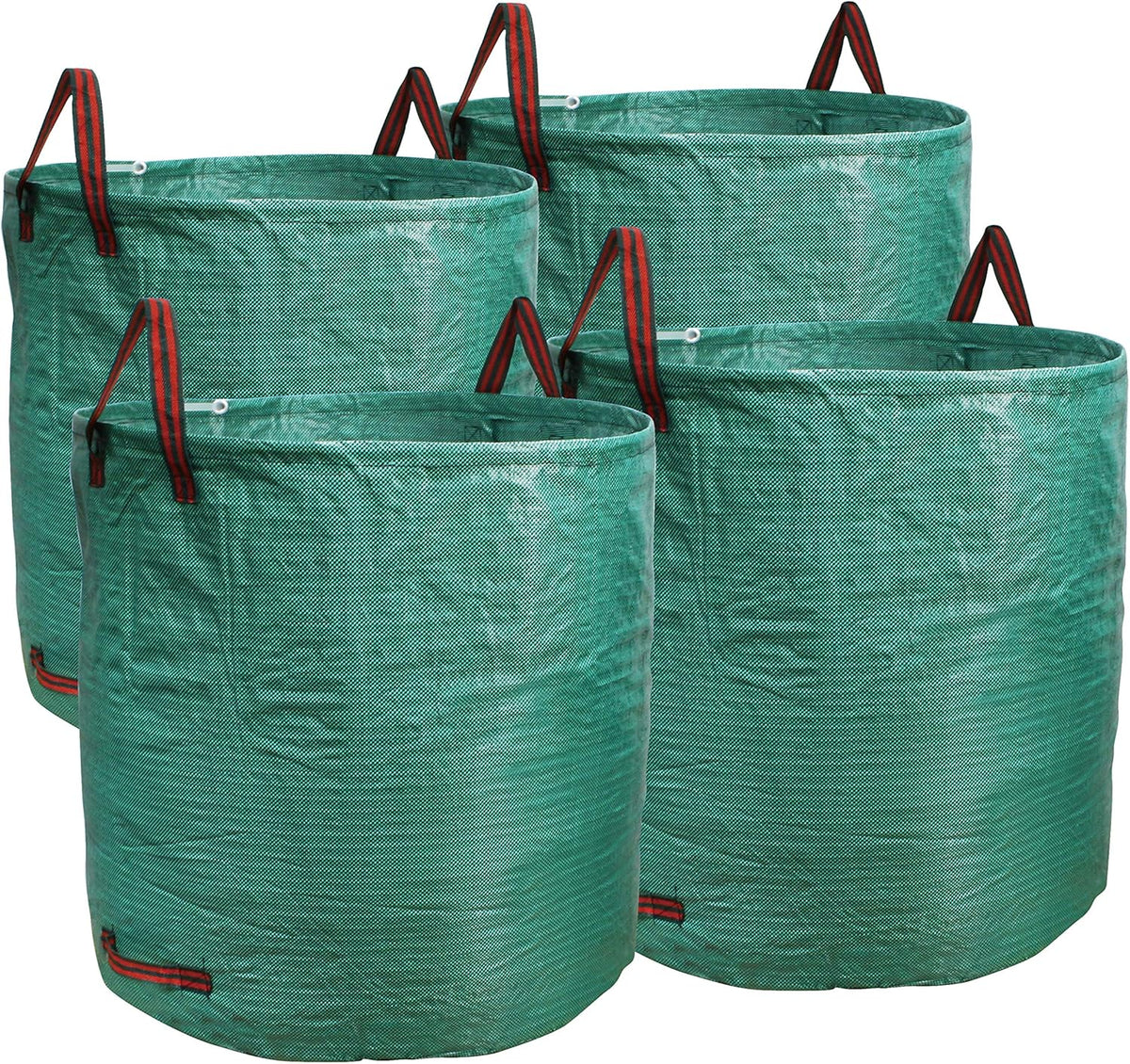 PHYEX Professional 4-Pack 132 Gallon Gardening Bags for Lawn Yard, Extra Large Reusable Leaf Bags