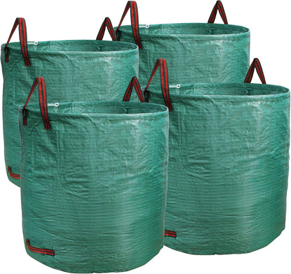 PHYEX Professional 4-Pack 132 Gallon Gardening Bags for Lawn Yard, Extra Large Reusable Leaf Bags