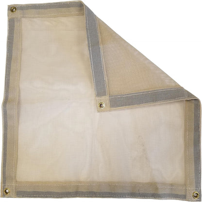 12 Ft. x 50 Ft. Tan 10 Oz. Vinyl Coated Mesh Tarp