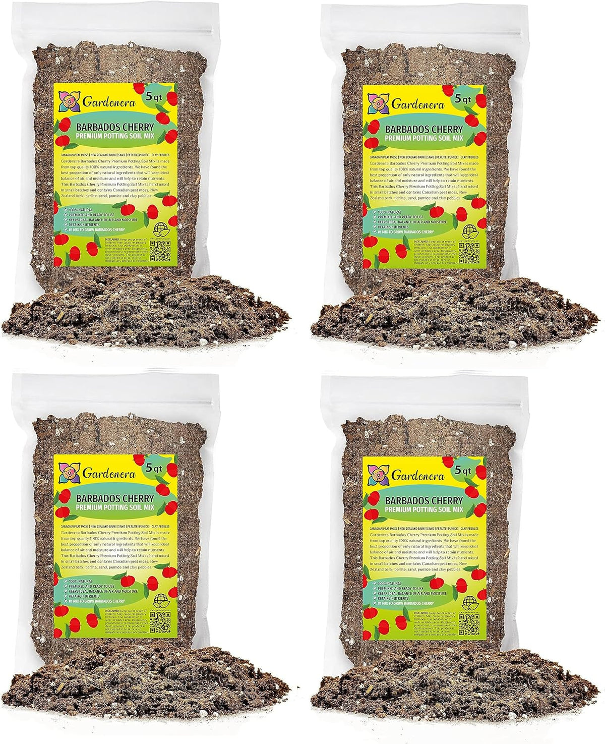 Gardenera Barbados Cherry Plant Potting Mix - Unlock Robust Growth and Zesty Fruits with Our