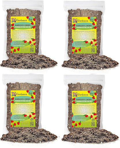 Gardenera Barbados Cherry Plant Potting Mix - Unlock Robust Growth and Zesty Fruits with Our