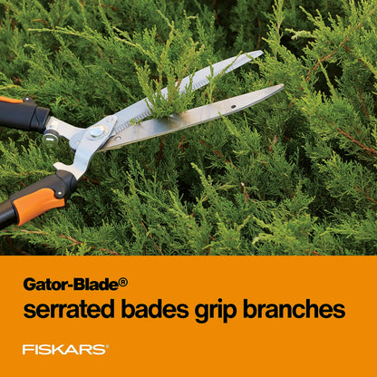 Fiskars 25"-33" Power-Lever Extendable Garden Hedge Shears, 10” Blades