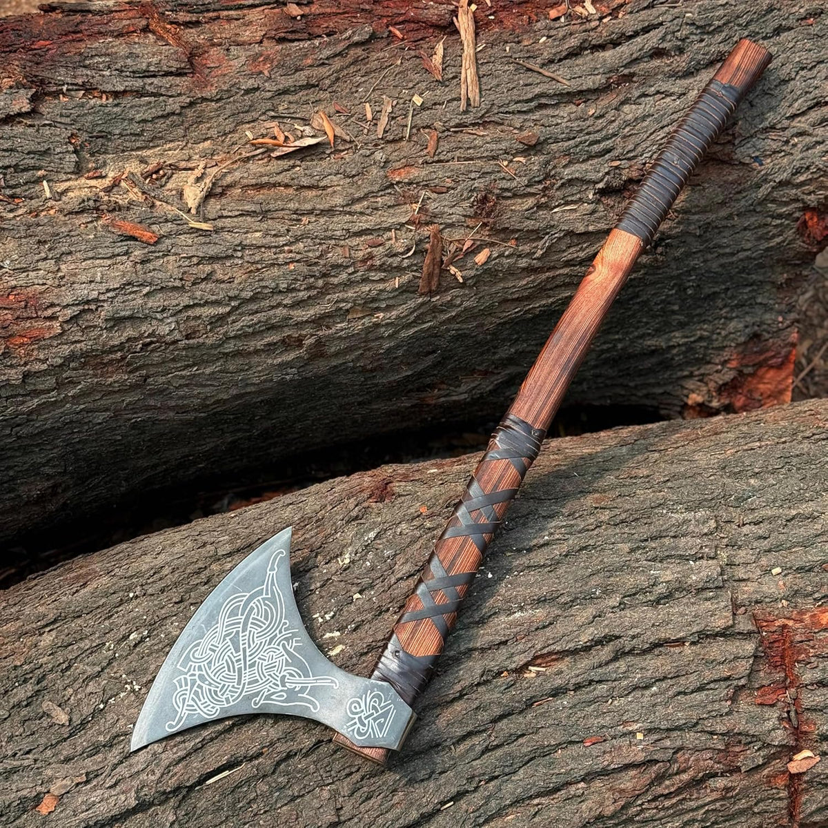 MDM-012 Custom Handmade Viking Axe Real Tomahawk Viking Hatchet Beared Camping Axe, 5160 HIGH