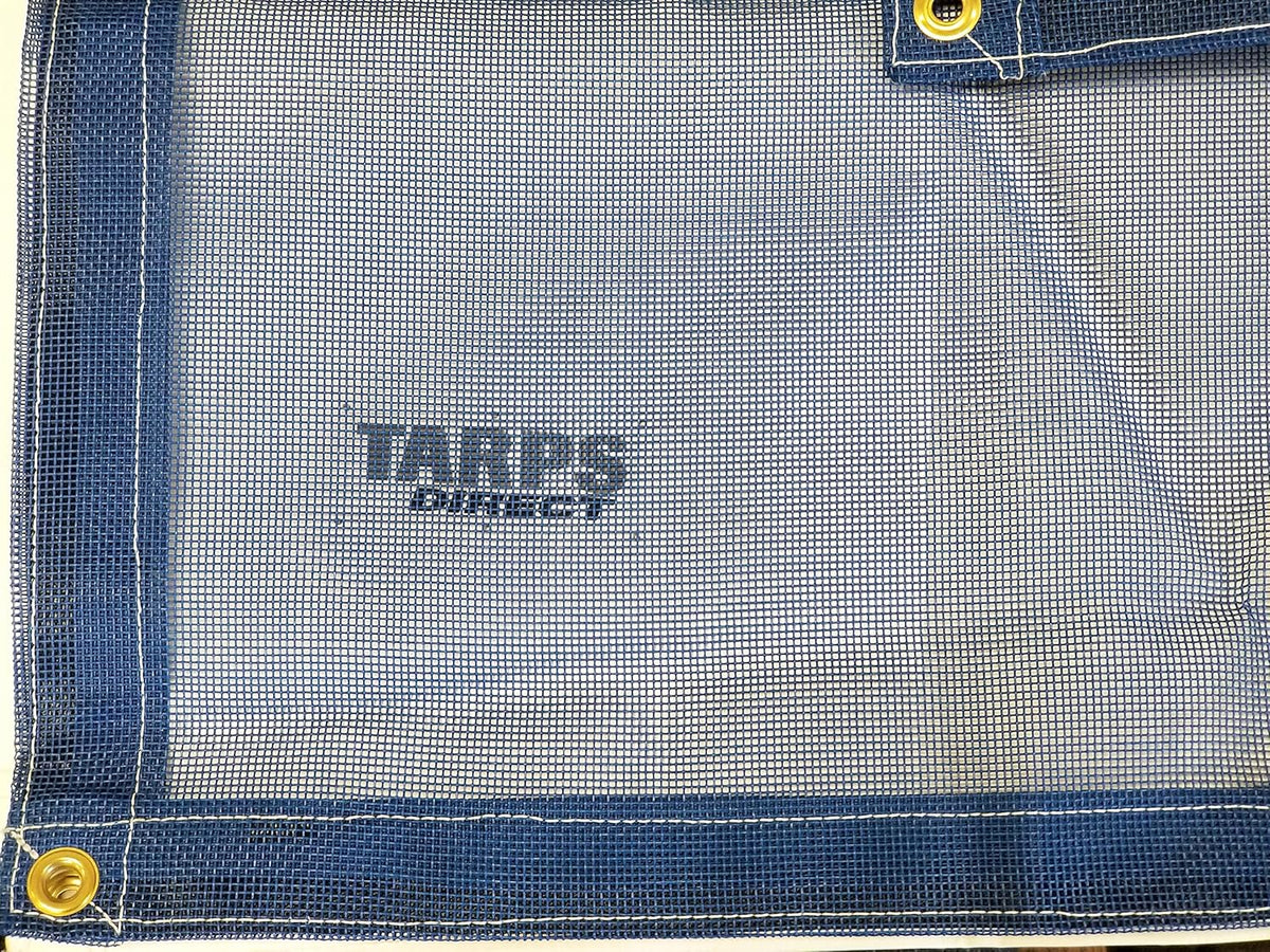 12 Ft. x 26 Ft. Blue 10 Oz. Vinyl Coated Mesh Tarp